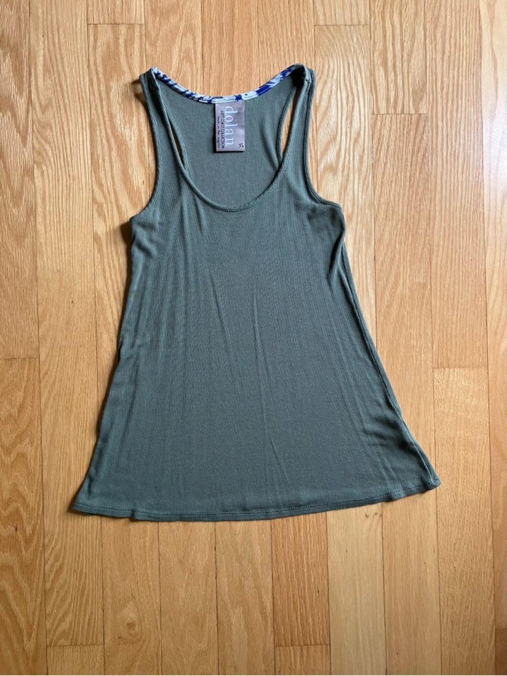 Dolan Left Coast from Anthropologie Olive Green Ribbed Tank Top